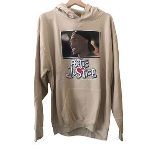 Tupac Poetic Justice Hoodie Pullover Sweater Sand Men's Size Large